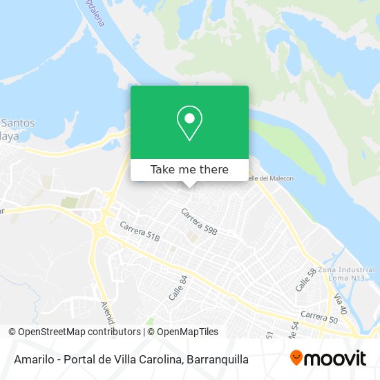 Amarilo - Portal de Villa Carolina map