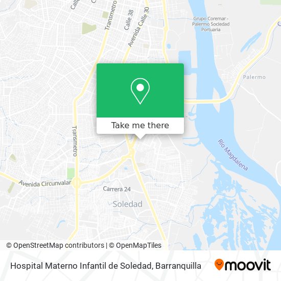 Hospital Materno Infantil de Soledad map