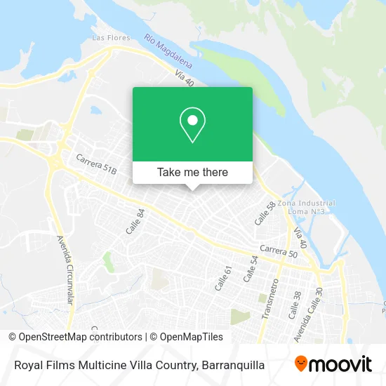 Mapa de Royal Films Multicine Villa Country