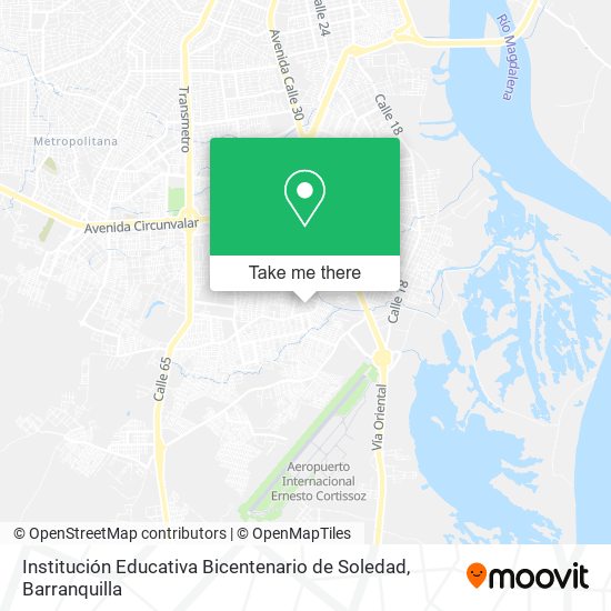 Institución Educativa Bicentenario de Soledad map