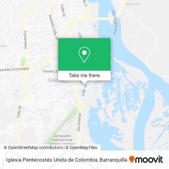 Iglesia Pentecostés Unida de Colombia map