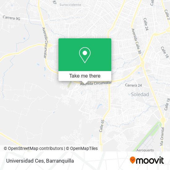 Mapa de Universidad Ces