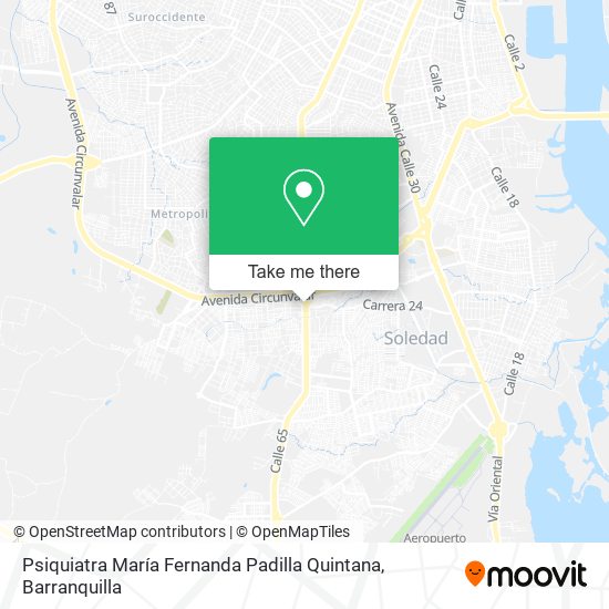 Psiquiatra María Fernanda Padilla Quintana map