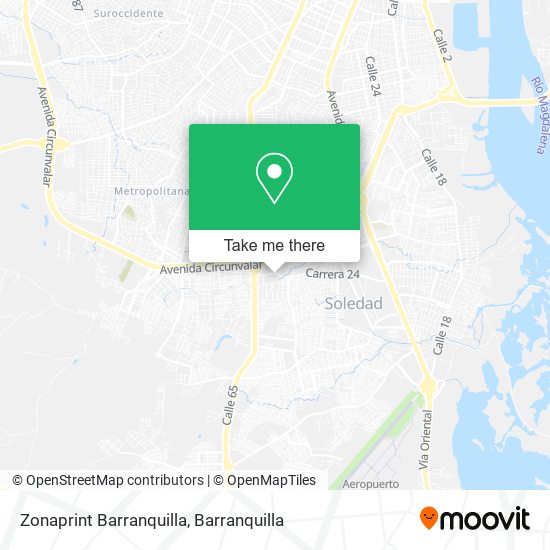 Mapa de Zonaprint Barranquilla