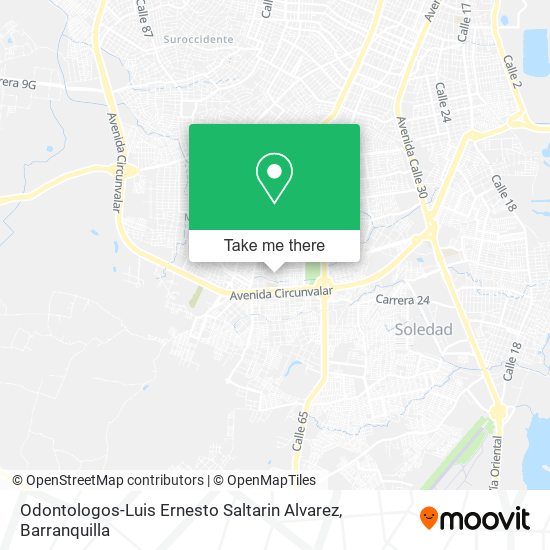 Odontologos-Luis Ernesto Saltarin Alvarez map