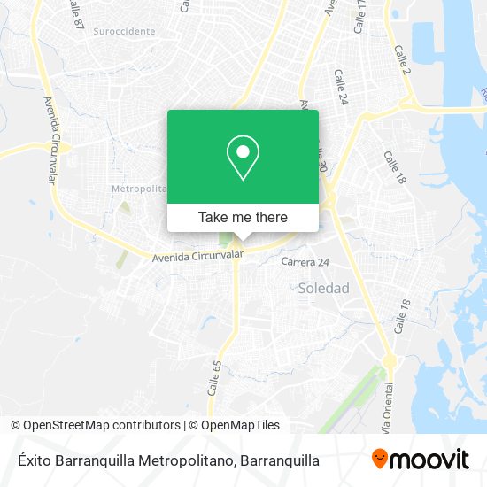 Mapa de Éxito Barranquilla Metropolitano