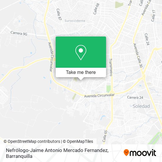 Nefrólogo-Jaime Antonio Mercado Fernandez map