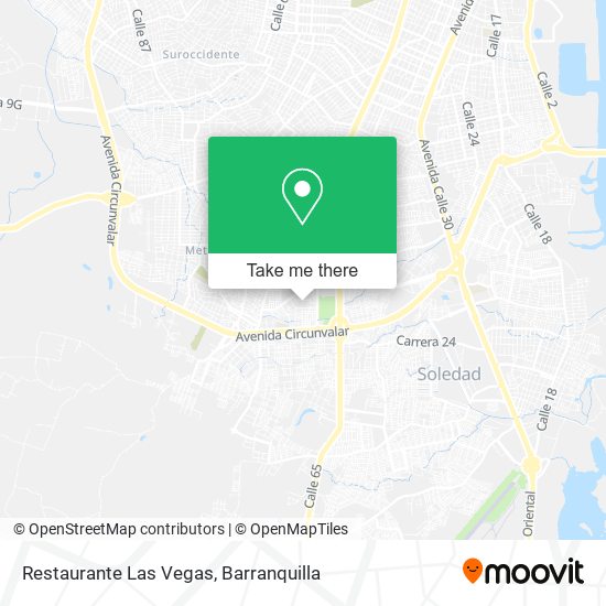 Restaurante Las Vegas map