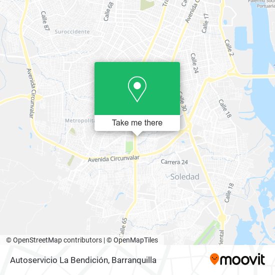 Autoservicio La Bendición map