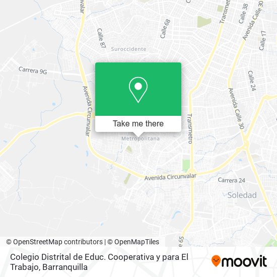 Colegio Distrital de Educ. Cooperativa y para El Trabajo map
