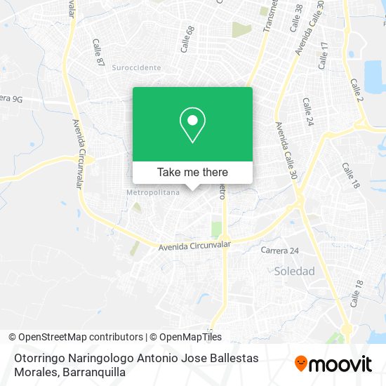 Otorringo Naringologo Antonio Jose Ballestas Morales map