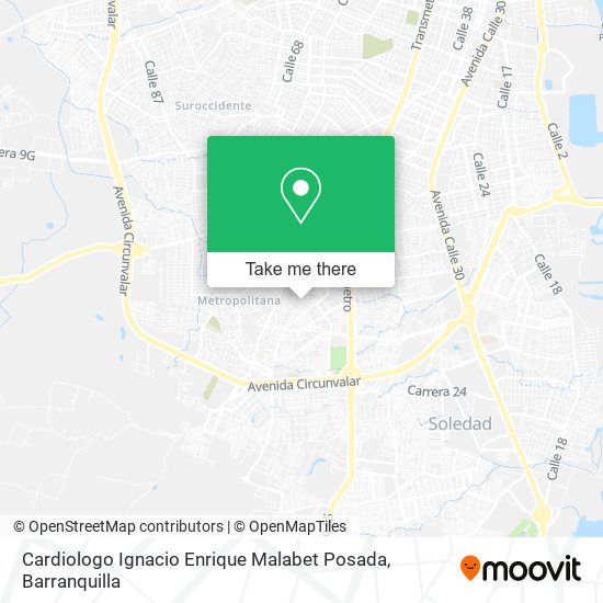 Cardiologo Ignacio Enrique Malabet Posada map