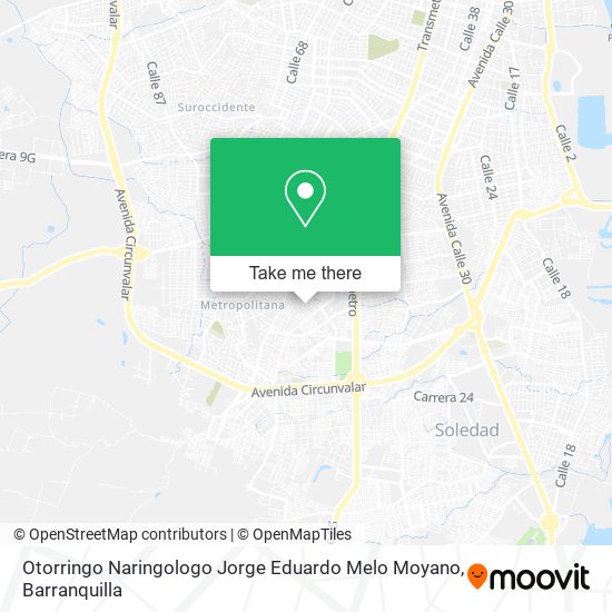 Otorringo Naringologo Jorge Eduardo Melo Moyano map