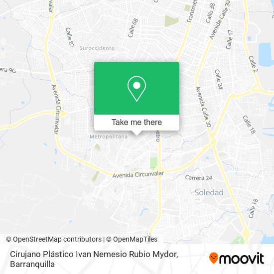 Mapa de Cirujano Plástico Ivan Nemesio Rubio Mydor