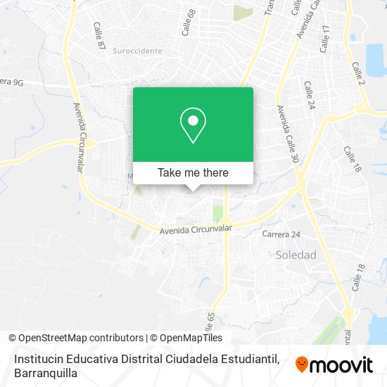 Mapa de Institucin Educativa Distrital Ciudadela Estudiantil