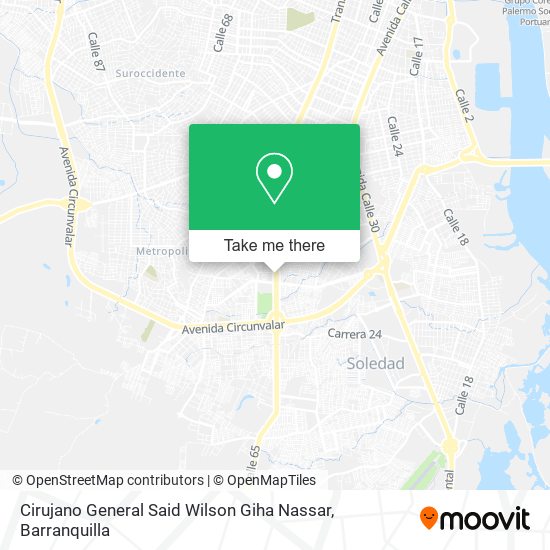 Cirujano General Said Wilson Giha Nassar map