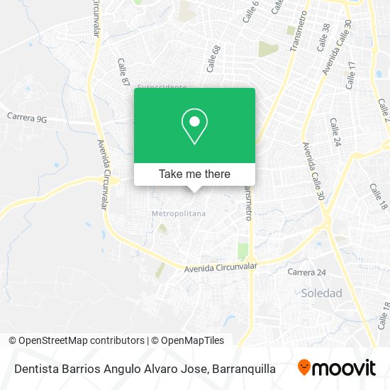 Mapa de Dentista Barrios Angulo Alvaro Jose