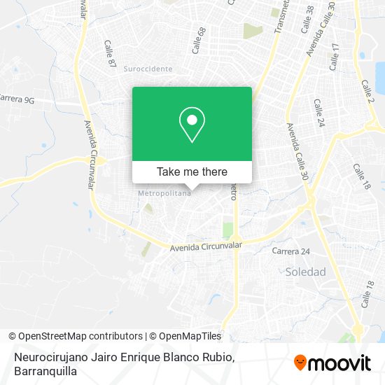 Neurocirujano Jairo Enrique Blanco Rubio map