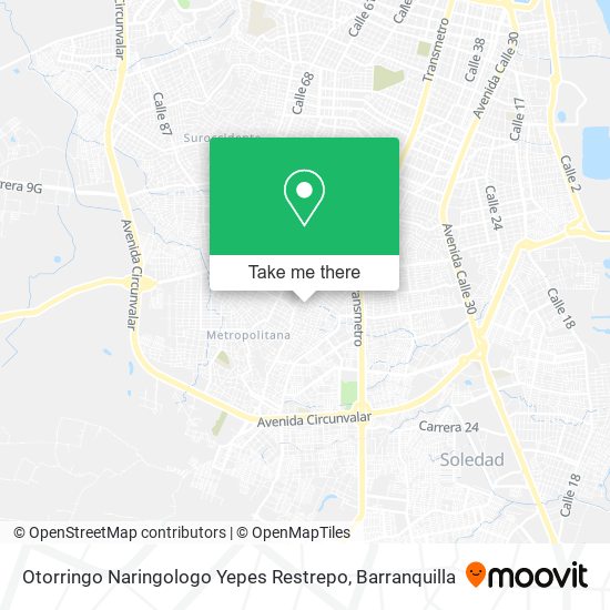 Otorringo Naringologo Yepes Restrepo map