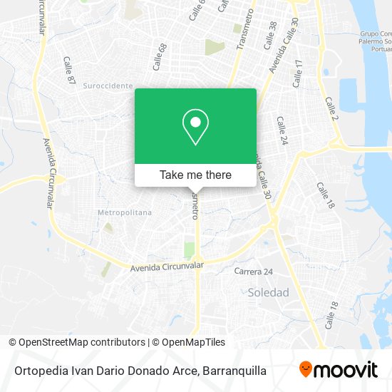 Ortopedia Ivan Dario Donado Arce map