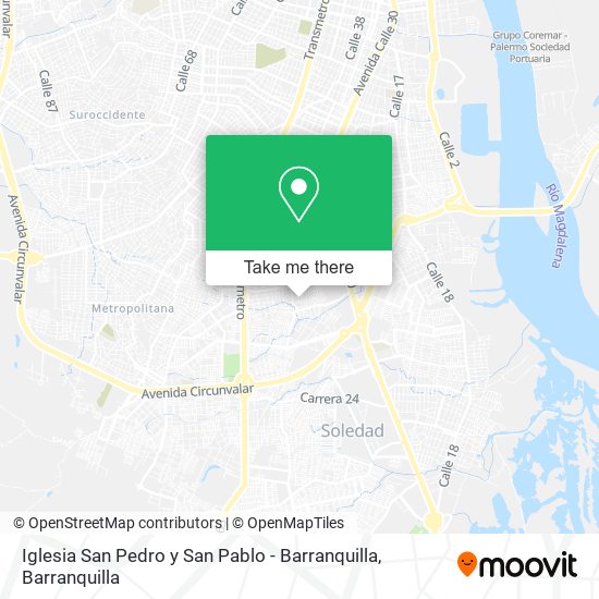 Iglesia San Pedro y San Pablo - Barranquilla map