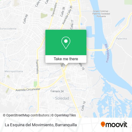 Mapa de La Esquina del Movimiento