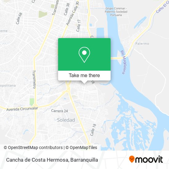 Cancha de Costa Hermosa map