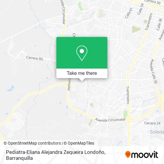Pediatra-Eliana Alejandra Zequeira Londoño map