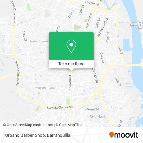 Urbano Barber Shop map