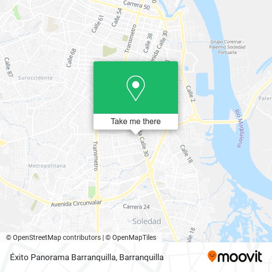 Éxito Panorama Barranquilla map