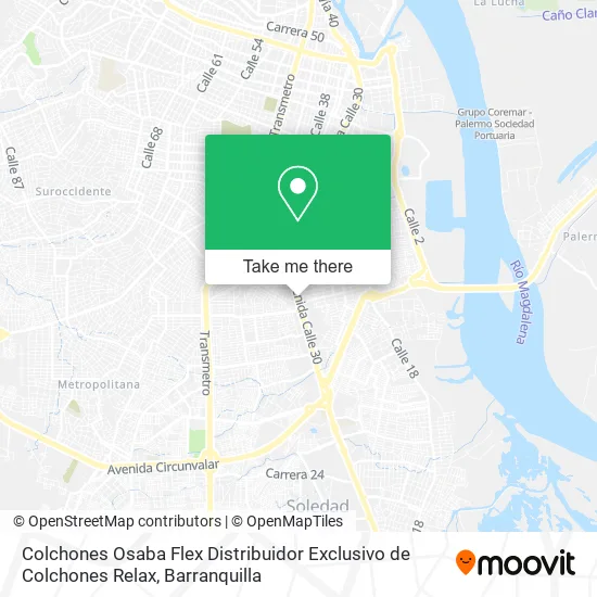 Colchones Osaba Flex Distribuidor Exclusivo de Colchones Relax map