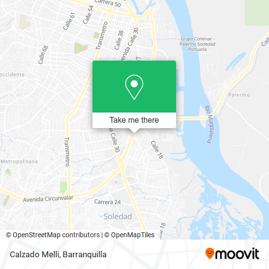 Mapa de Calzado Melli