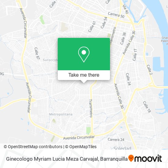 Ginecologo Myriam Lucia Meza Carvajal map