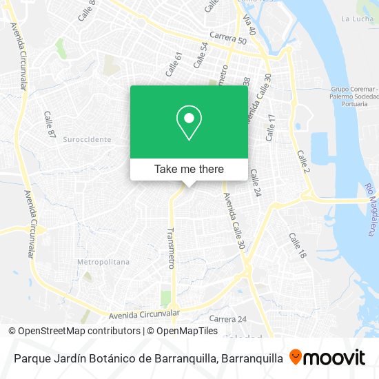 Parque Jardín Botánico de Barranquilla map