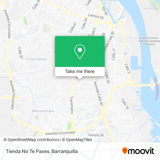 Mapa de Tienda No Te Pases