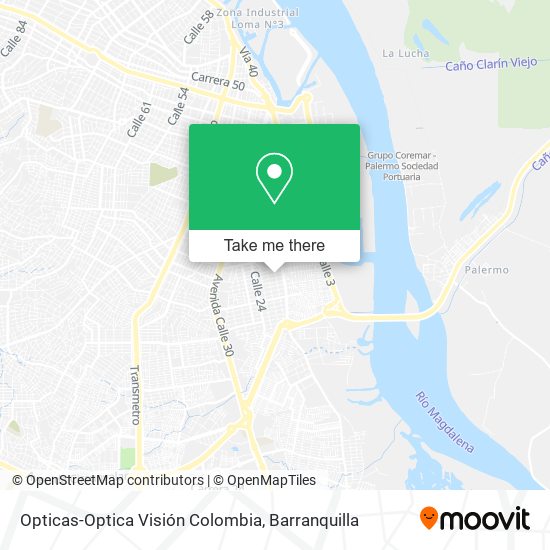 Mapa de Opticas-Optica Visión Colombia