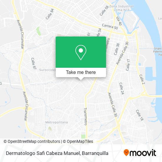 Mapa de Dermatologo Safi Cabeza Manuel