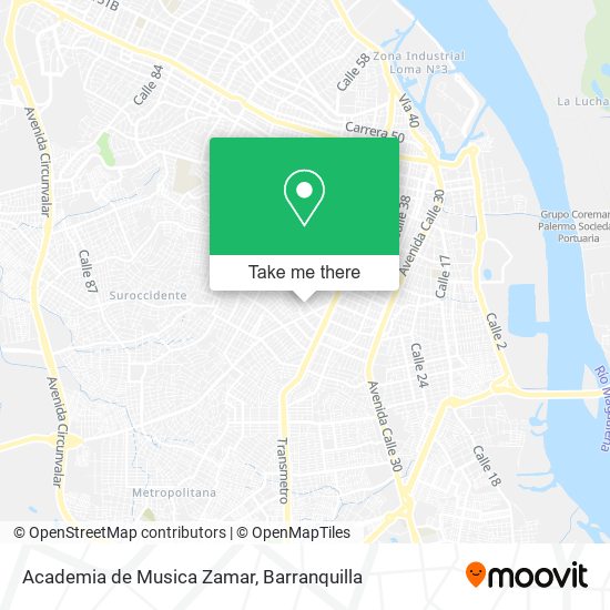 Academia de Musica Zamar map