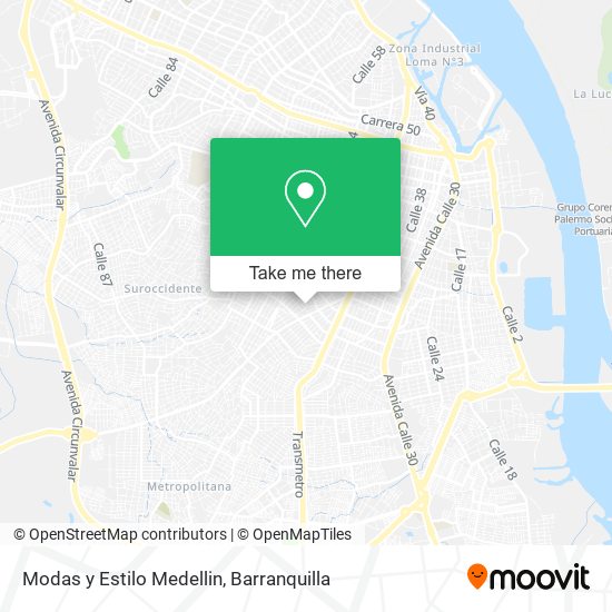 Modas y Estilo Medellin map