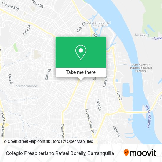 Mapa de Colegio Presbiteriano Rafael Borelly