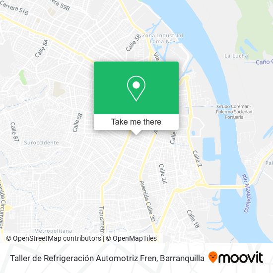 Taller de Refrigeración Automotriz Fren map