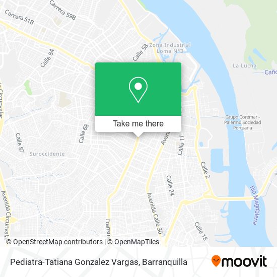 Pediatra-Tatiana Gonzalez Vargas map