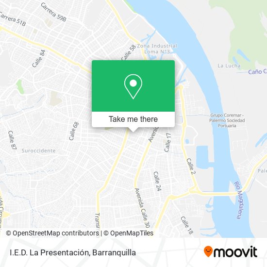 Mapa de I.E.D. La Presentación