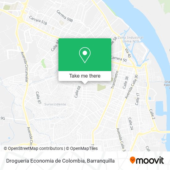 Droguería Economía de Colombia map