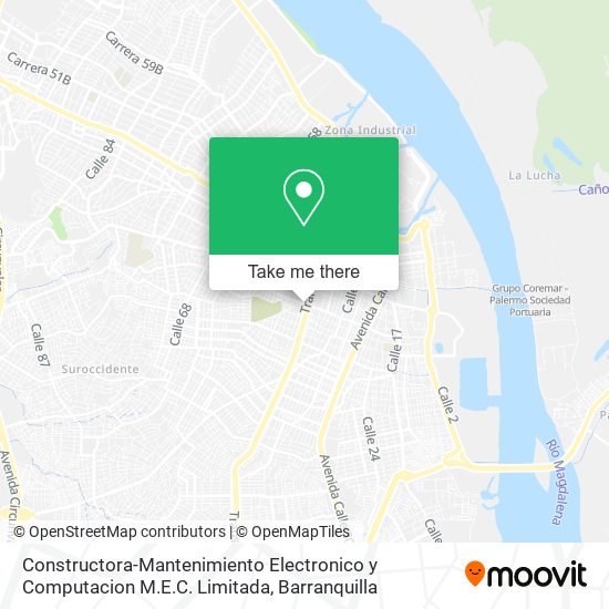 Mapa de Constructora-Mantenimiento Electronico y Computacion M.E.C. Limitada