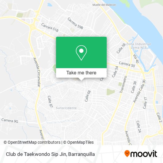 Mapa de Club de Taekwondo Sip Jin