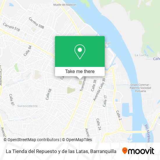 La Tienda del Repuesto y de las Latas map