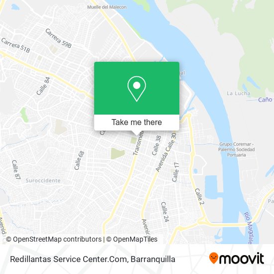 Mapa de Redillantas Service Center.Com