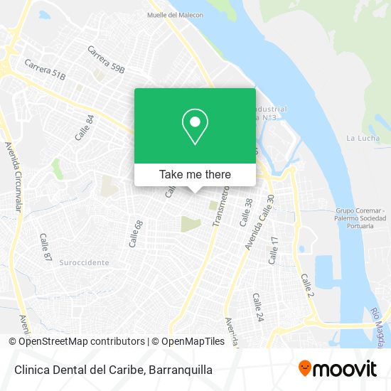 Mapa de Clinica Dental del Caribe
