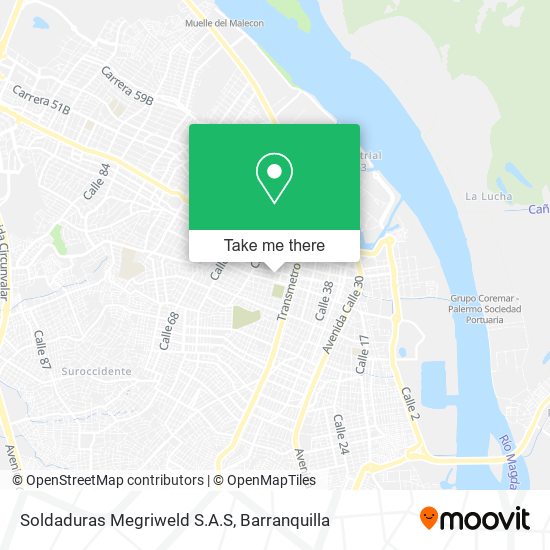 Mapa de Soldaduras Megriweld S.A.S